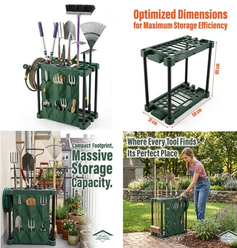 Garden tool storage rack - tool,