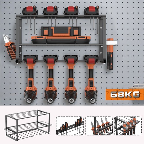 Garage power tool organizer - garage,