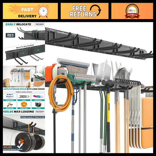Wall mount garden tool rack - mount,