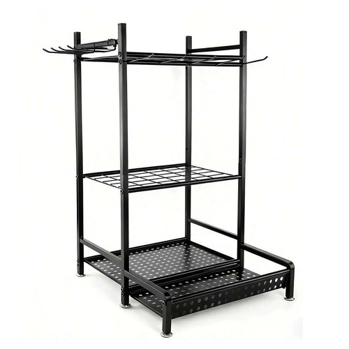 Garden tool organizer rack - tool, w/