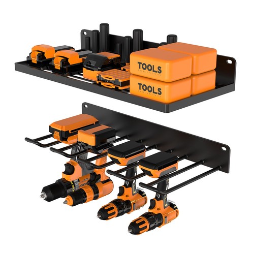 Wall mounted tool storage rack - mounted,