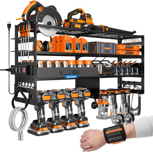 Power tool organizer - organizer, wall